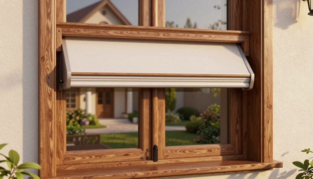 Doppelflügel Fenster mit Aufsatzkasten