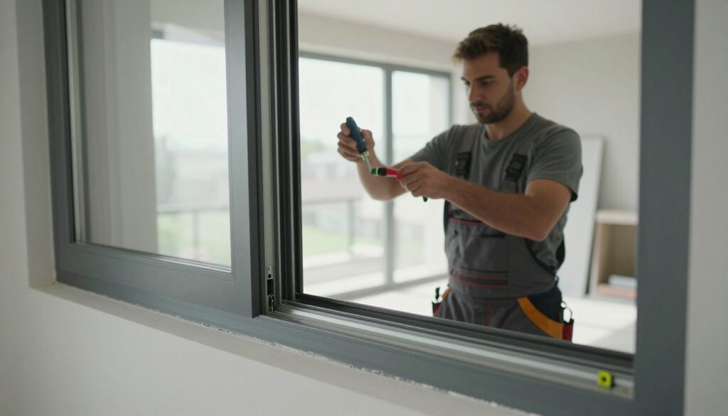 Einbau und Installation von Schiebefenstern