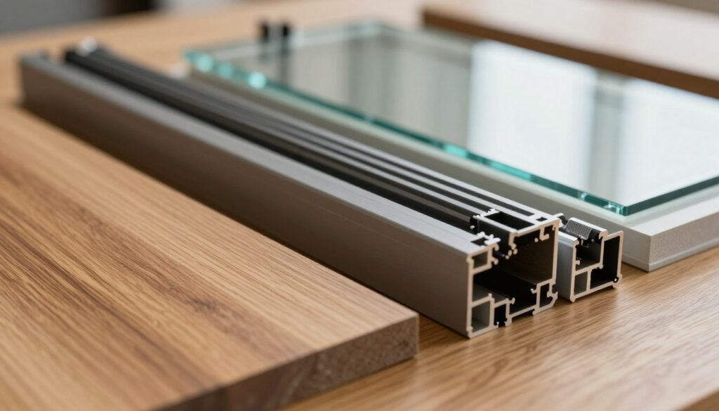 Materialien für zweiflügelige Fenster