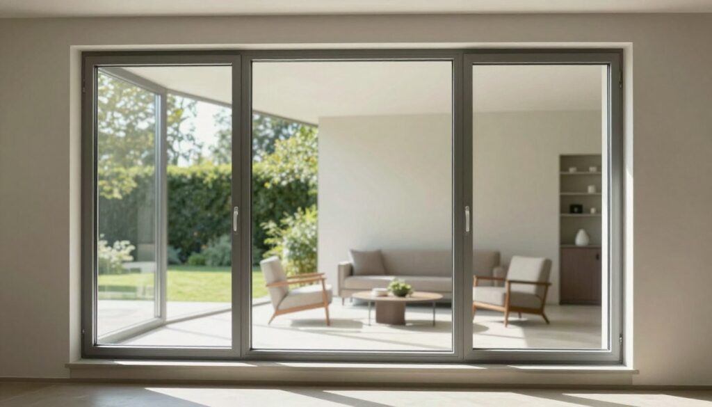 Moderne Dreiflügelfenster